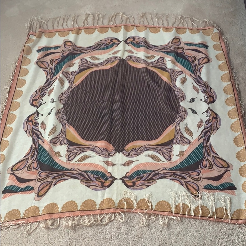 H&M fringe square scarf